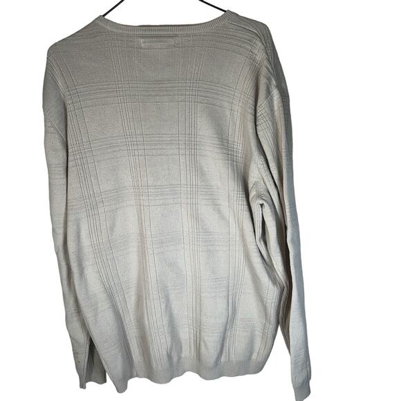 Geoffrey Bean Large Cotton Tan Sweater Large Length 28” - Picture 3 of 6
